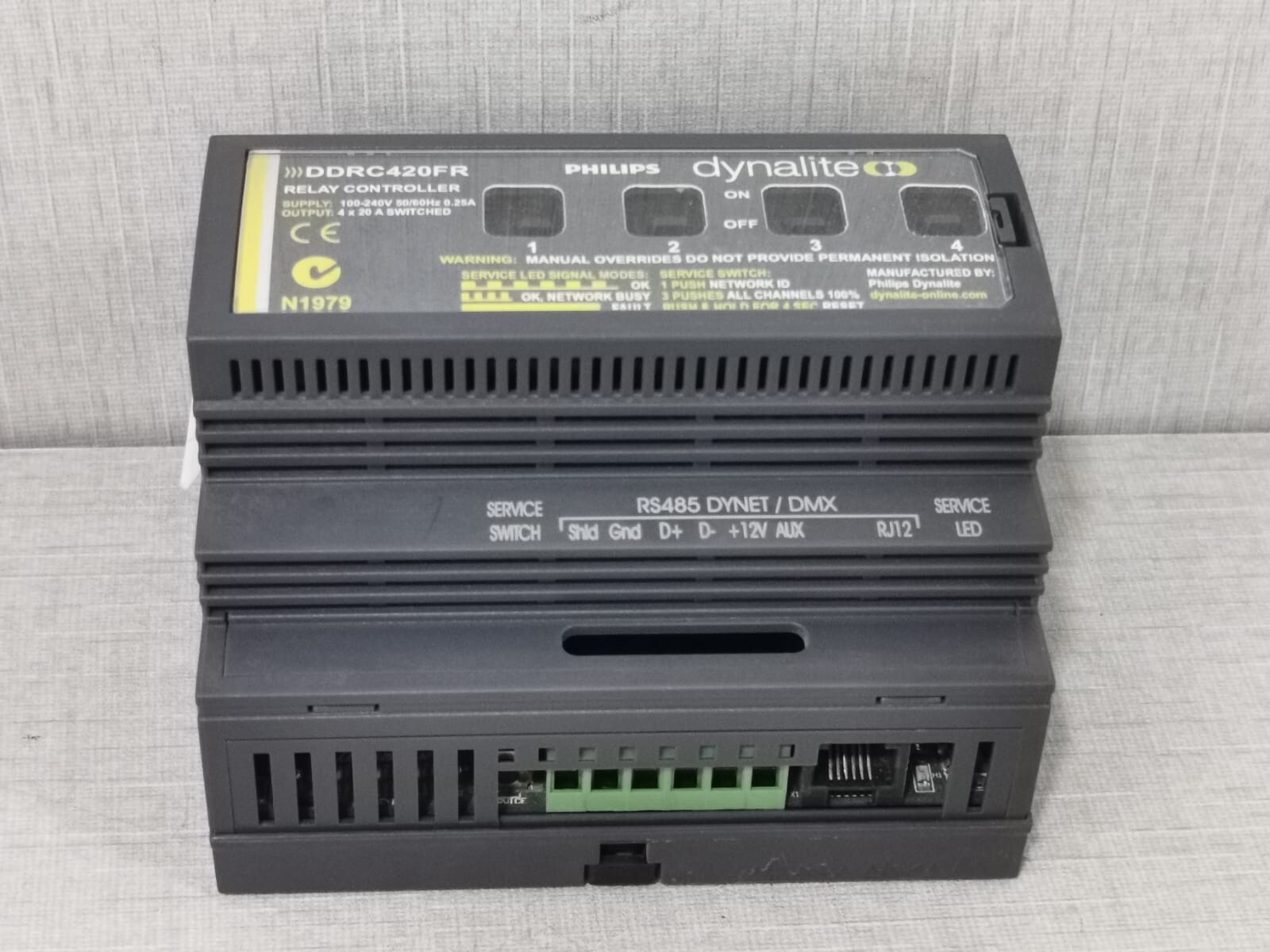 Philips DDRC420FR Philips Dynalite DDRC420FR Relay Controller 100-240V 0.25A 4