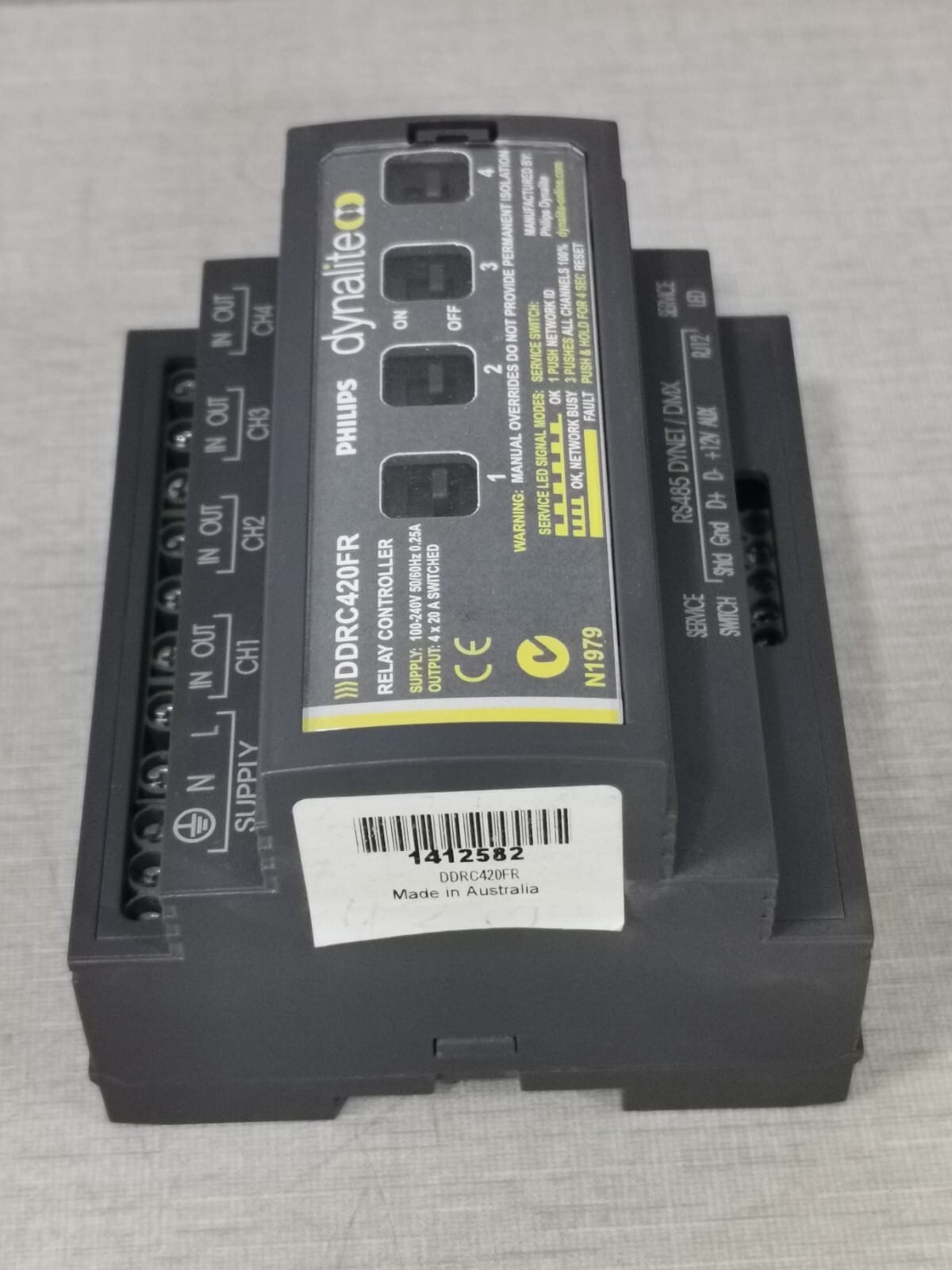 Philips DDRC420FR Philips Dynalite DDRC420FR Relay Controller 100-240V 0.25A 6