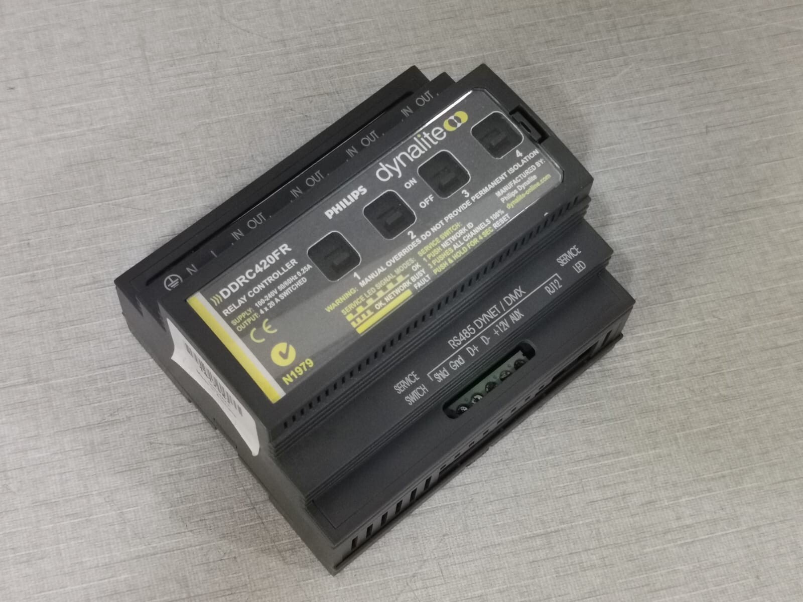 Philips DDRC420FR Philips Dynalite DDRC420FR Relay Controller 100-240V 0.25A 7