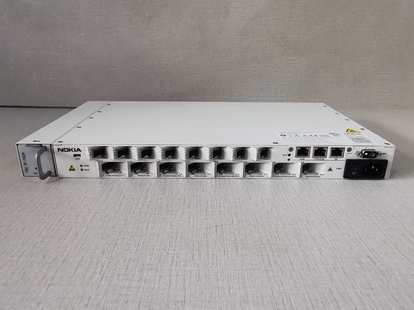 Nokia NOKIA-7362 Nokia 7362 ISAM DF-16GW Optical Line Terminal Eqpt. 3FE45632AAAA 8