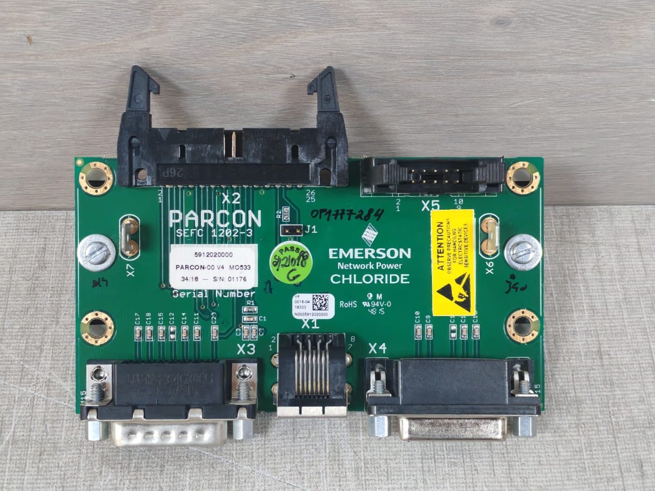 Emerson SEFC-1202 Emerson Chloride Parcon SEFC 1202-3 Pcb Board 5912020000 Parcon-00 V4 MO533 8