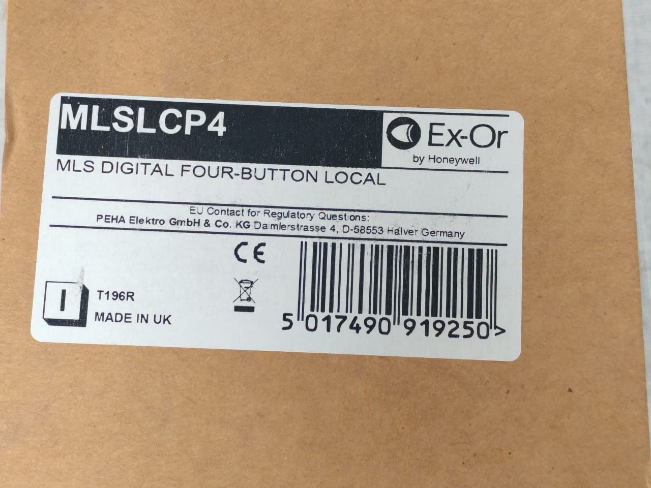 Honeywell MLSLCP4-MK2 Ex-Or By Honeywell MLSLCP4 MK2 4-Button Control Panel Stainless Steel DigitaL 8