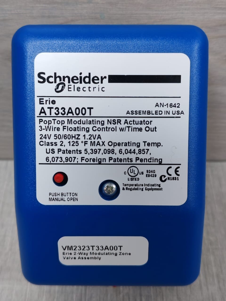 Schneider Electric VM2323T33A00T Schneider Electric VM2323T33A00T / AT33A00T Erie PopTop Modulating NSR Actuator 3