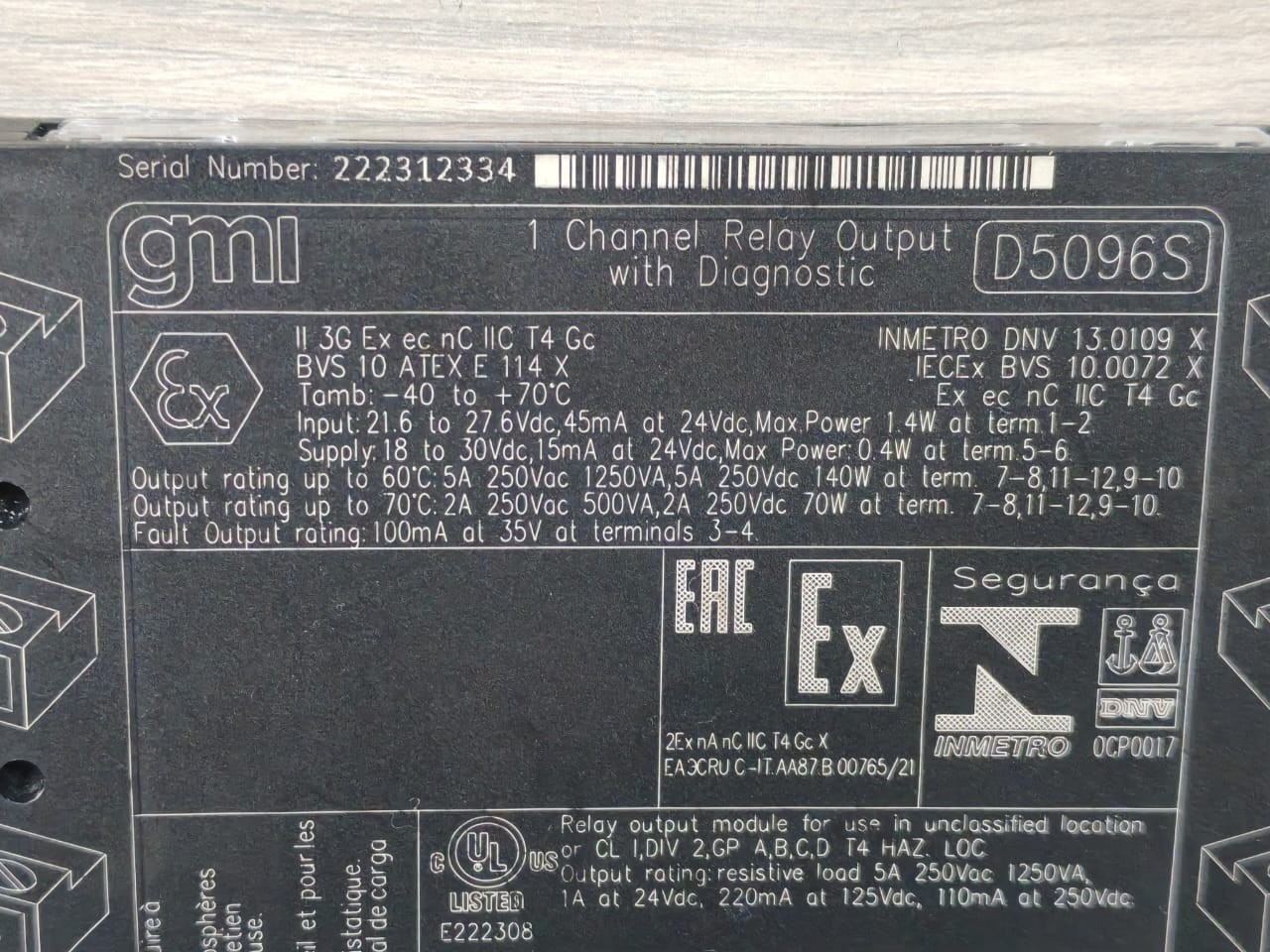 GMI D5096S GMI D5096S 1-Channel Relay Output with Diagnostics 2