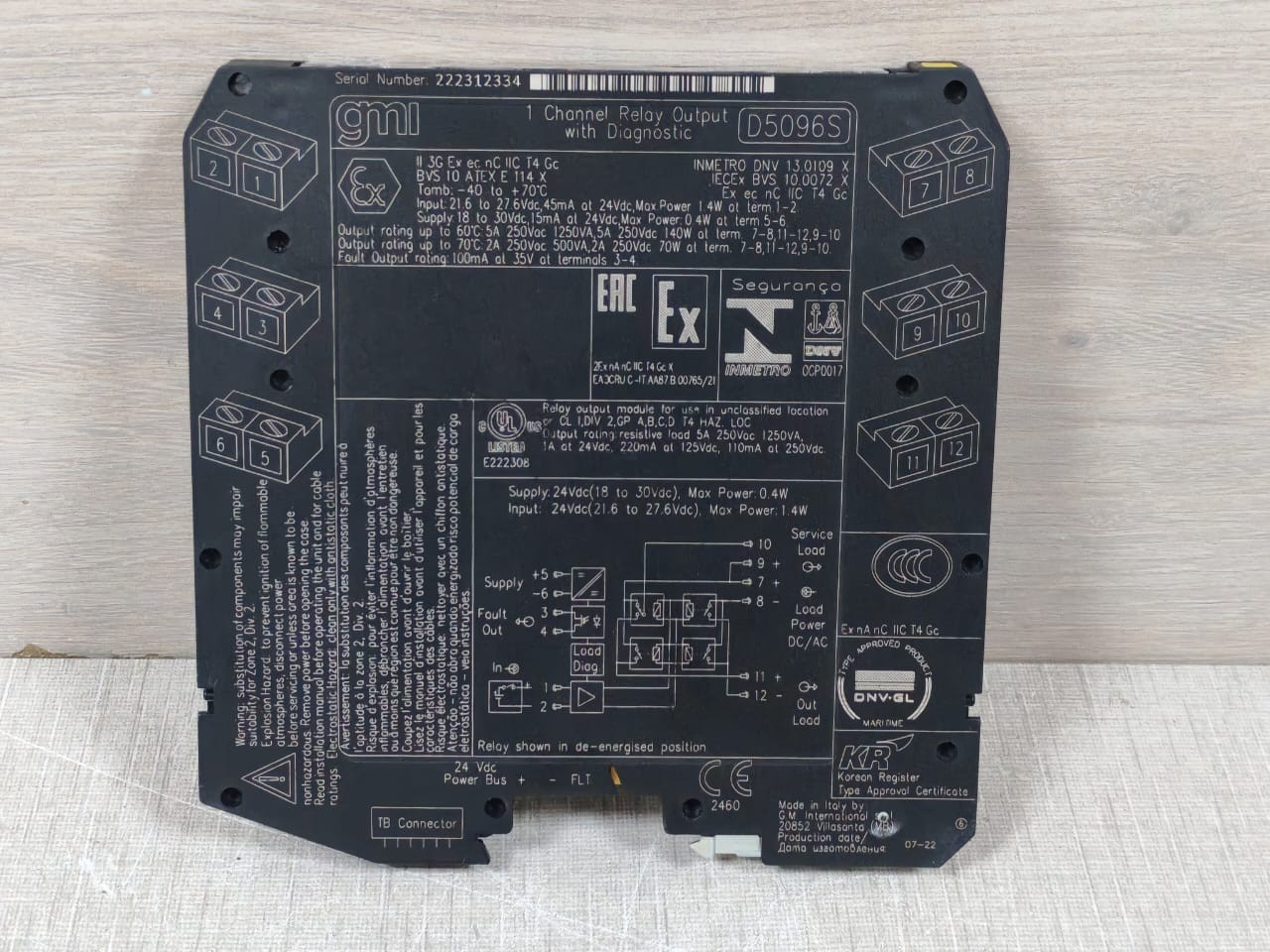 GMI D5096S GMI D5096S 1-Channel Relay Output with Diagnostics 10