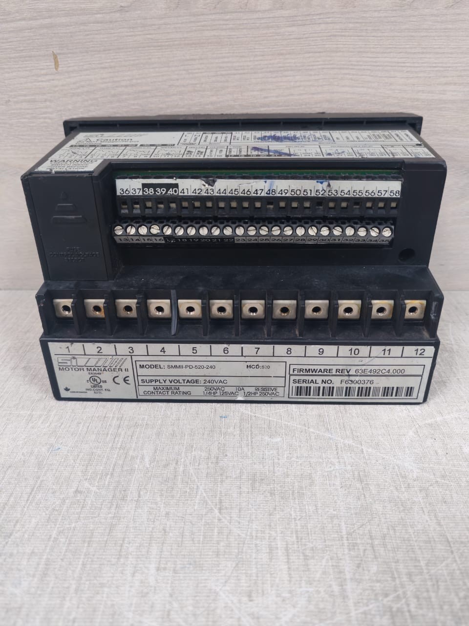 GE PD-520-240 GE MM2 SMMII-PD-520-240 F/W:63E492C4.000 240 VAC MOTOR MANAGER II TRY & TESTED 9