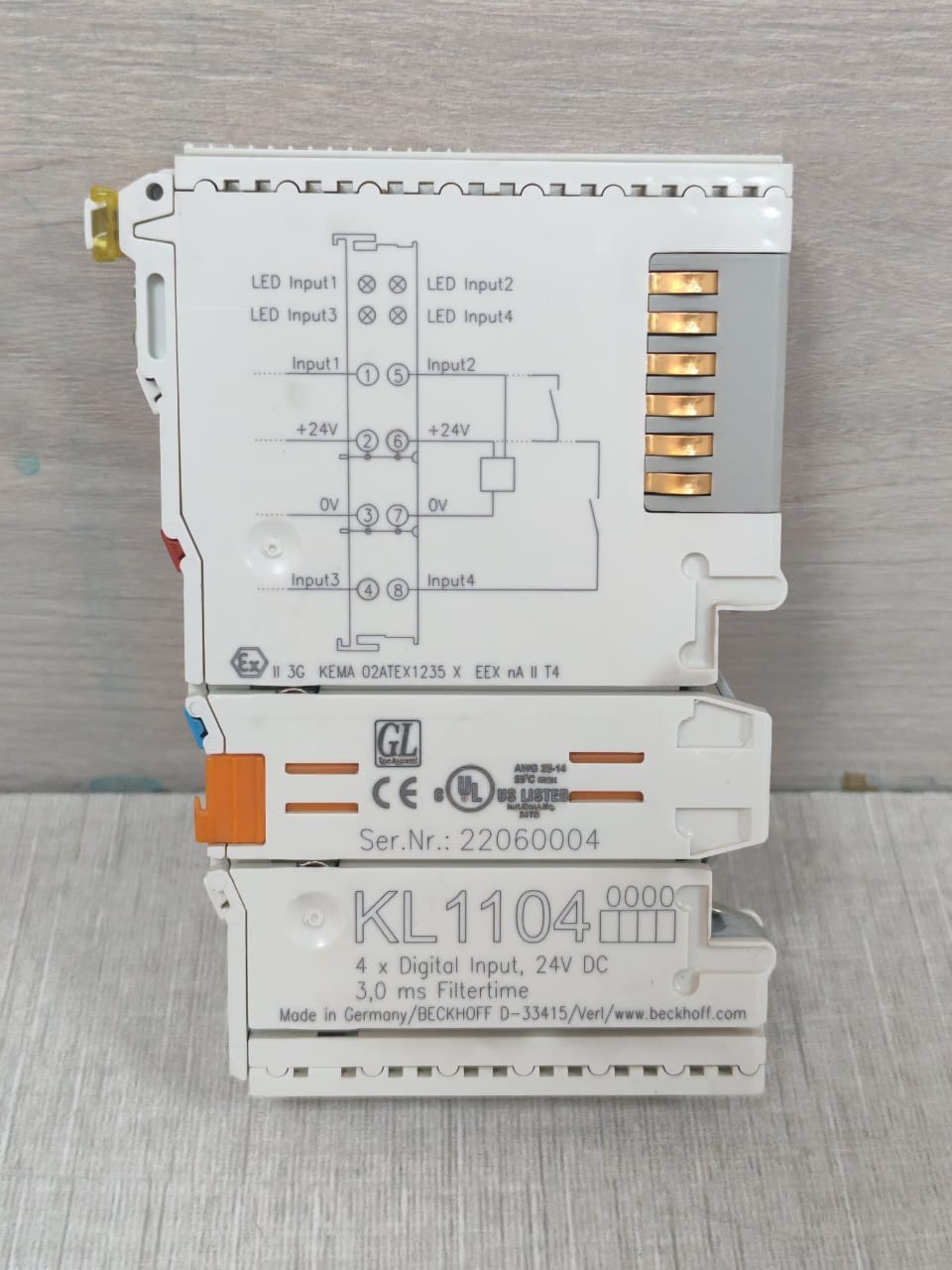Beckhoff KL1104 BECKHOFF KL1104 4X DIGITAL INPUT 24VDC 6