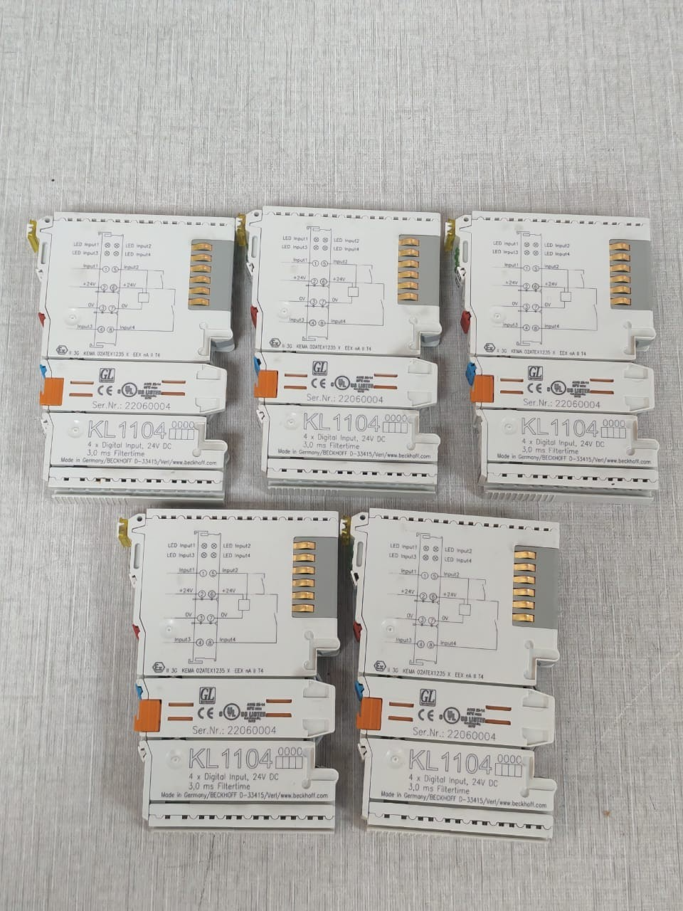 Beckhoff KL1104 BECKHOFF KL1104 4X DIGITAL INPUT 24VDC 10