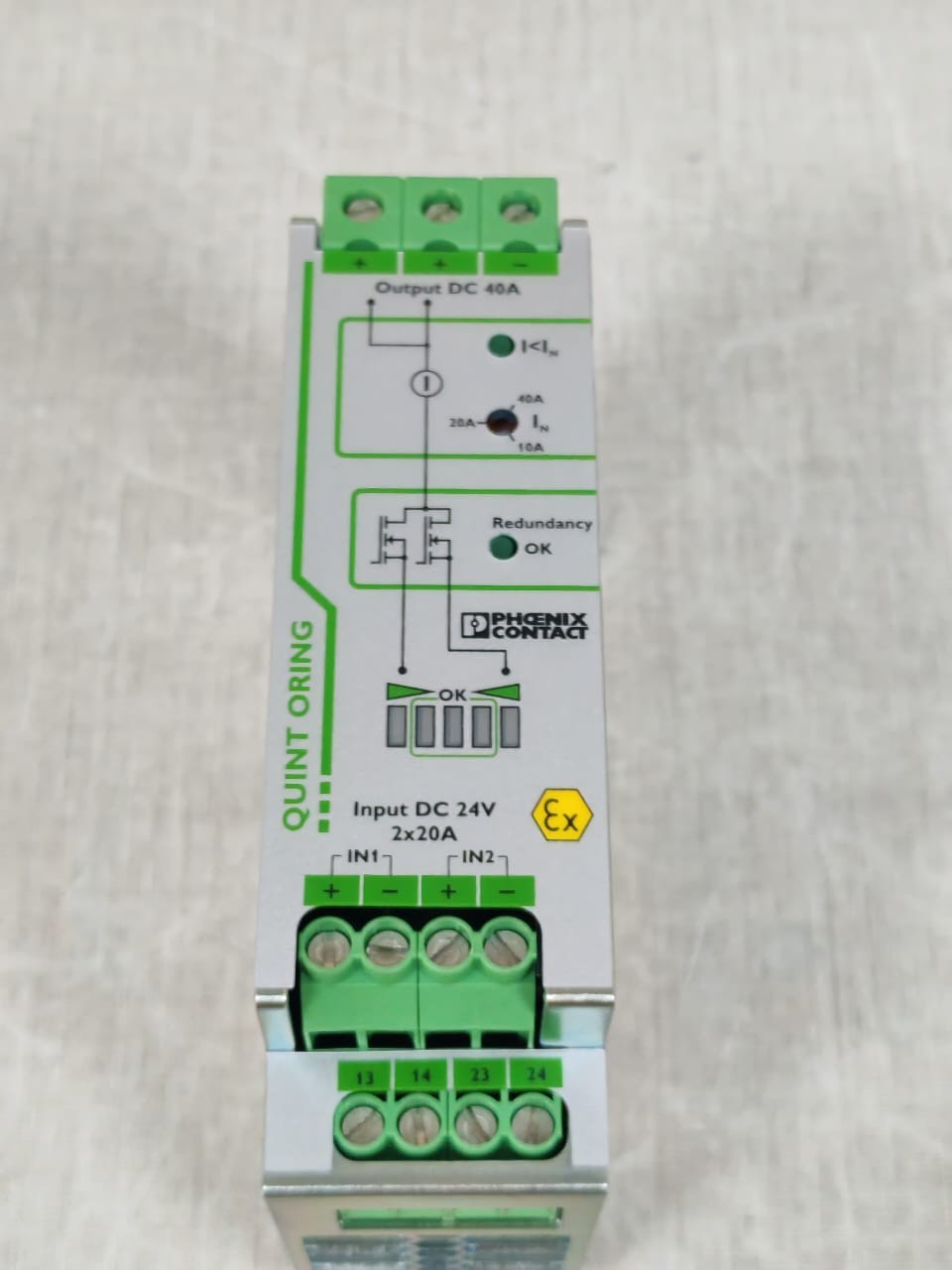 Phoenix Contact QUINT-ORING-/-24DC-/-2X20-/-1X40-PN:-2320186 PHOENIX CONTACT QUINT-ORING / 24DC / 2x20 / 1x40 PN:2320186 POWER SUPPLY 24V 3