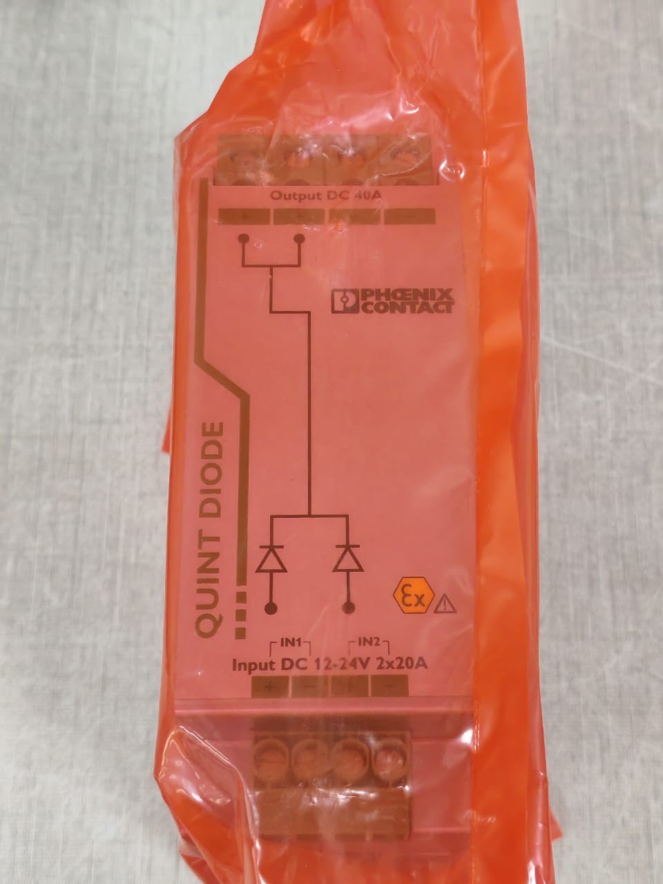 Phoenix Contact QUINT-DIODE-/-12-24DC-/-2X20-/-1X40-2320157 PHOENIX CONTACT QUINT DIODE / 12-24DC / 2x20 / 1x40 2320157 POWER MODULE 24V 2
