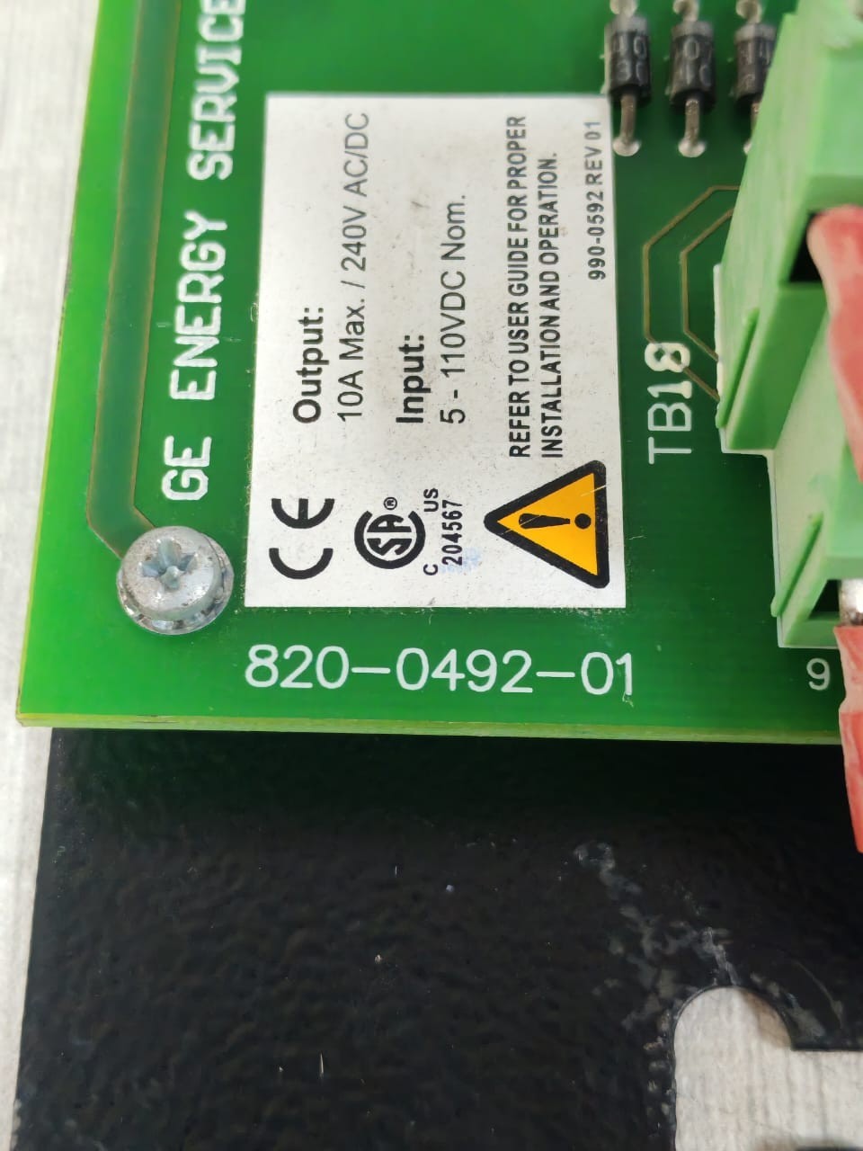 GE 820-0492-01 GE ENERGY SERVICES 820-0492-01 PCB BOARD 5