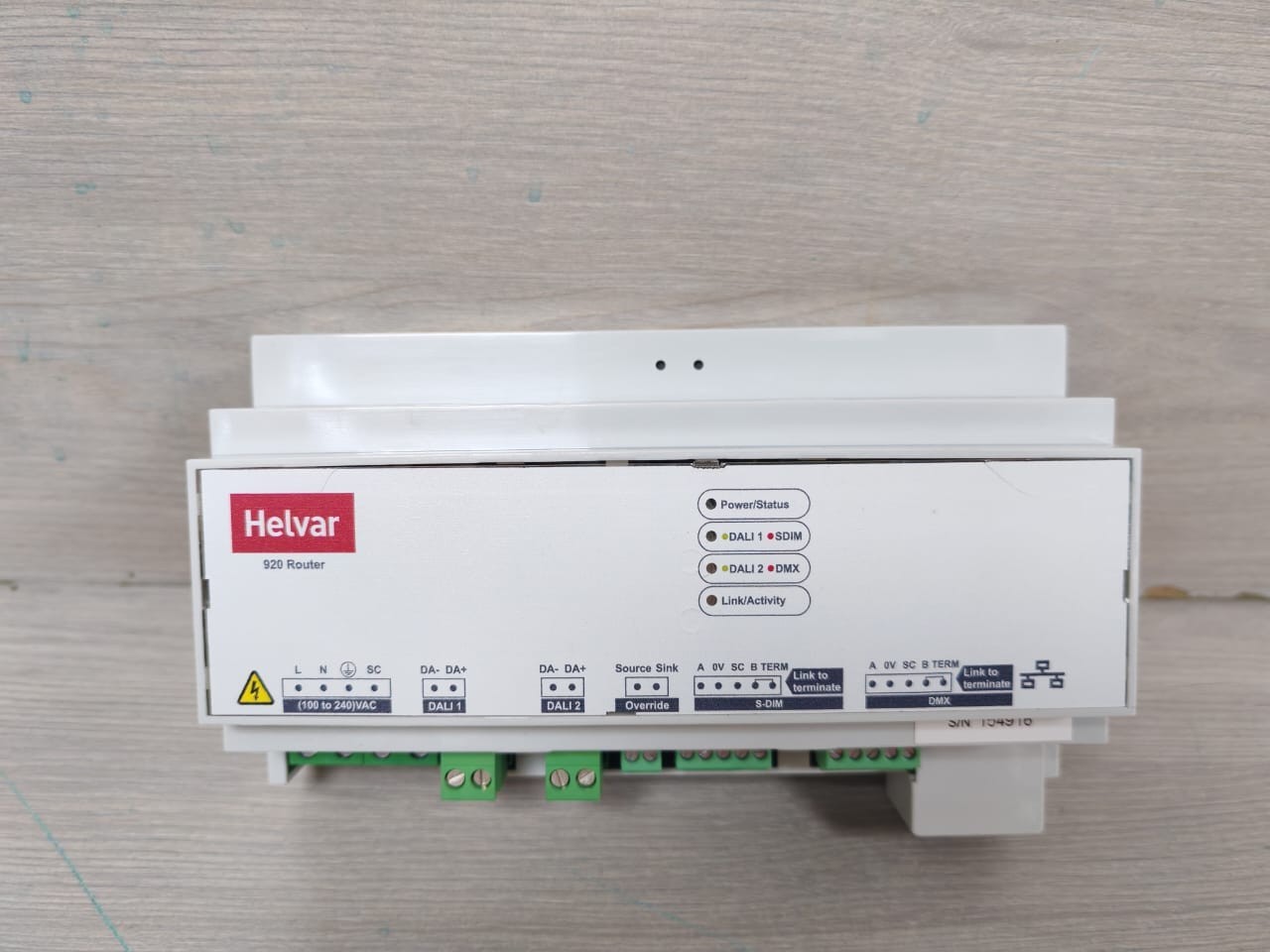 Helvar 920 Helvar 920 Imagine Router with SDIM & DMX SW V5.4.0 REV.35 100-240 VAC 2
