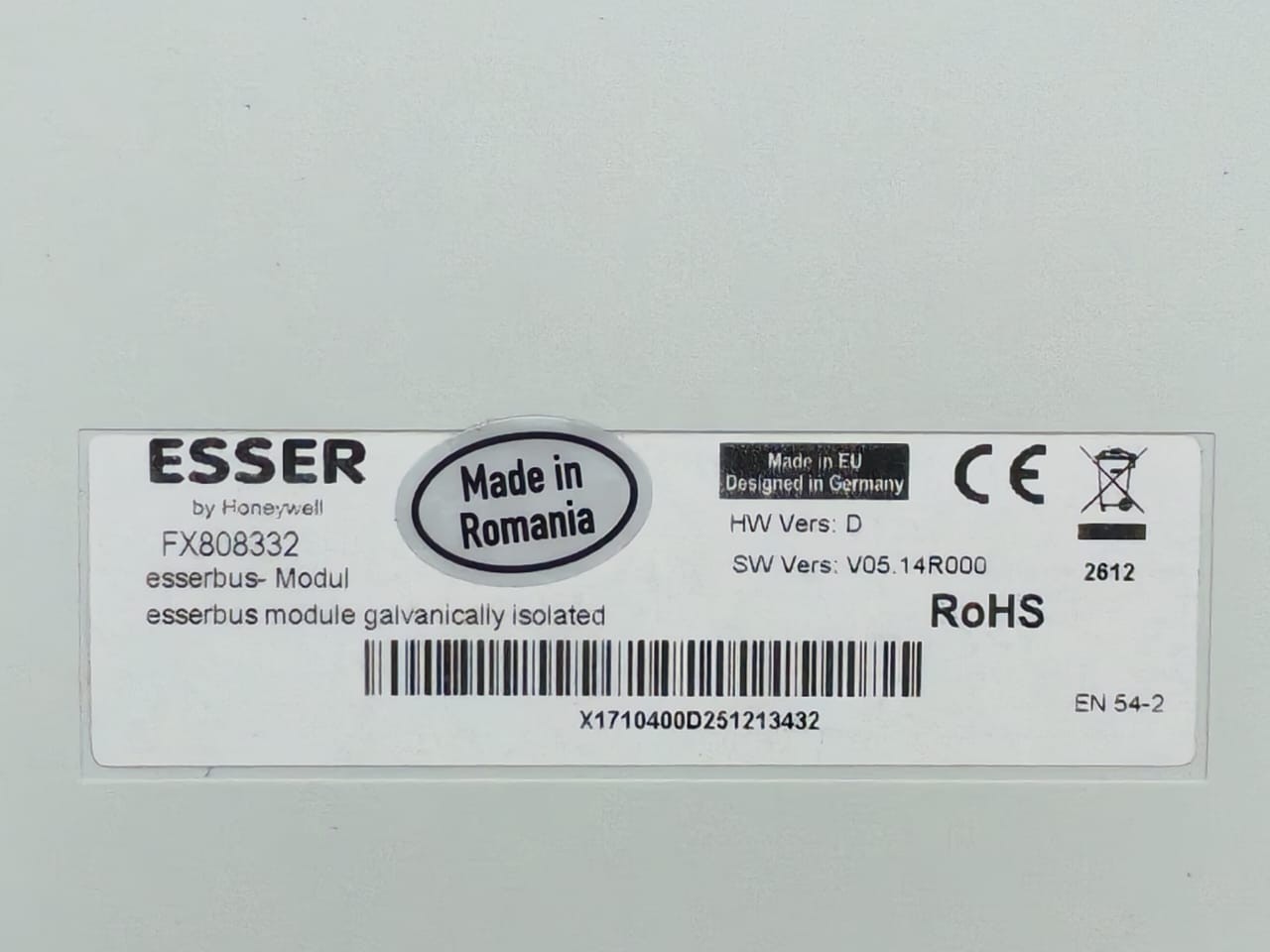 Honeywell FX808332 Esser by Honeywell FX808332 Loop Card Esserbus/Esserbus-PLUS Module V05.14R000 4