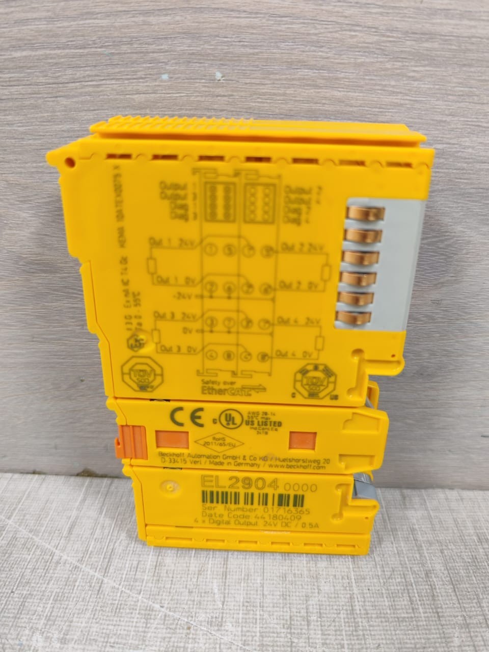 Beckhoff EL2904 BECKHOFF EL2904 EtherCAT TERNINAL 4-CHANNEL DIGITAL OUTPUT 24V DC 3