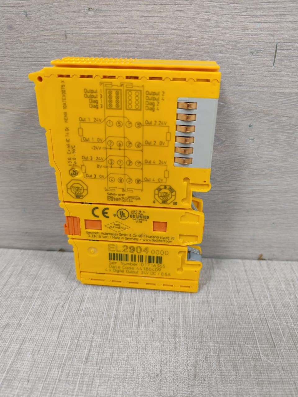 Beckhoff EL2904 BECKHOFF EL2904 EtherCAT TERNINAL 4-CHANNEL DIGITAL OUTPUT 24V DC 4