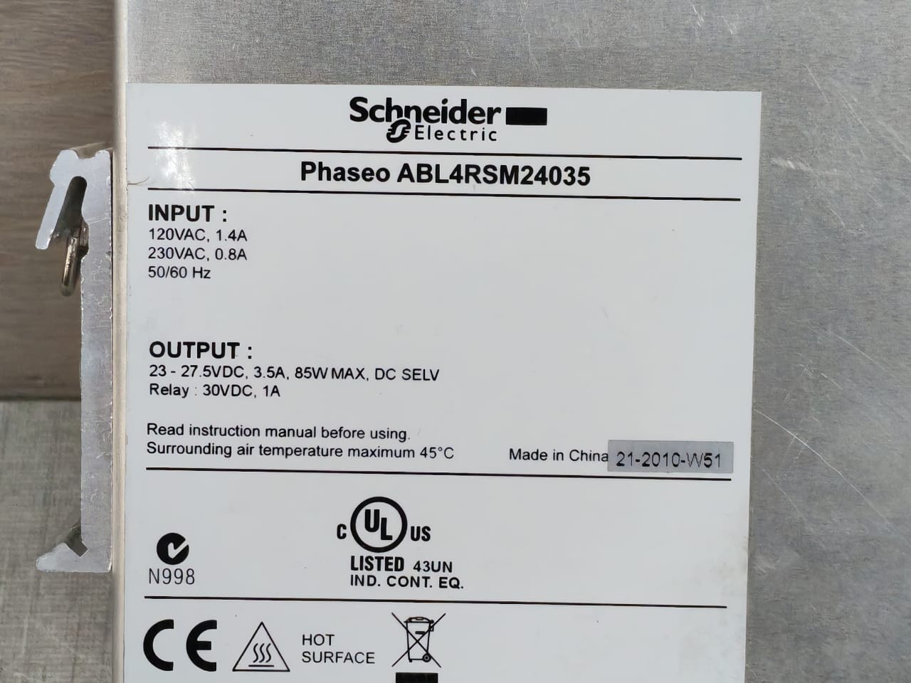 Schneider Electric ABL4RSM24035 Schneider Electric ABL4RSM24035 Regulated Switching Power Supply 3