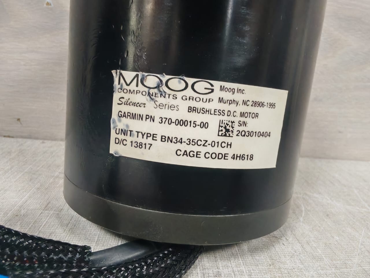 Moog 370-00015-00 MOOG BN34-35CZ-01CH BRUSHLESS DC MOTOR GARMIN PN 370-00015-00 2