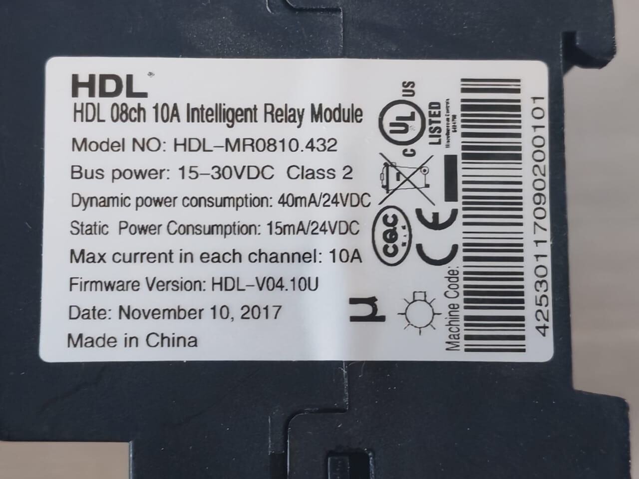 HDL MR0810.432 HDL 08ch 10A HDL-MR0810.432 Intelligent Relay Module 4