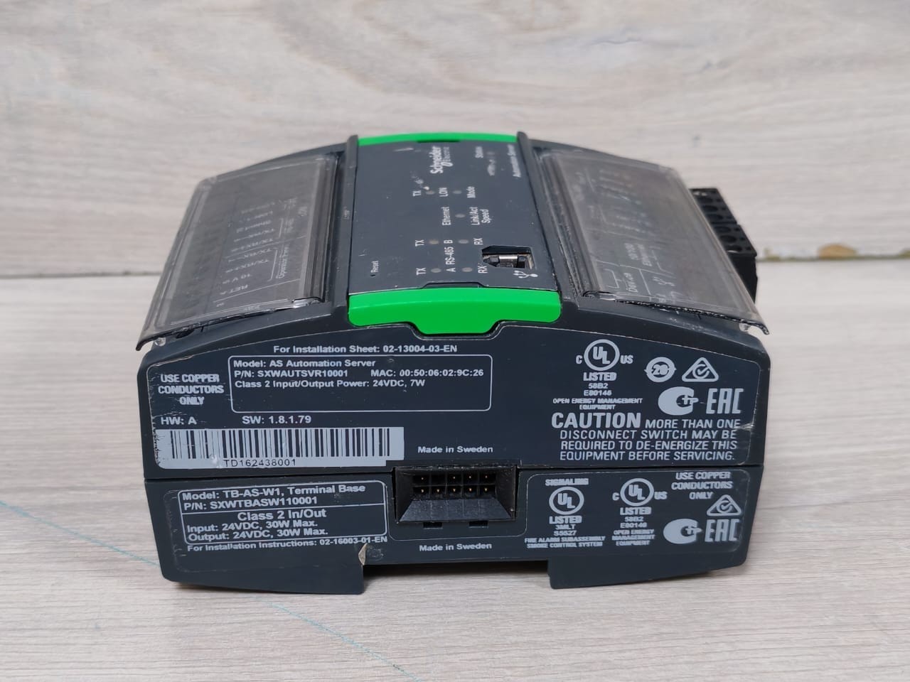 Schneider Electric SXWAUTSVR10001 Schneider Electric AS Automation Server SXWAUTSVR10001 with TB-AS-W1 Terminal 4