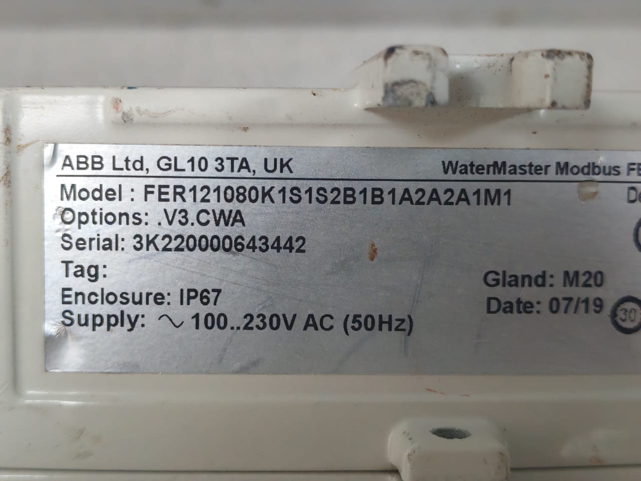 ABB FEX100 ABB WATERMASTER MODBUS FEX100 FER121080K1S1S2B1B1A2A2A1M1 V3.CWA - TRY 10