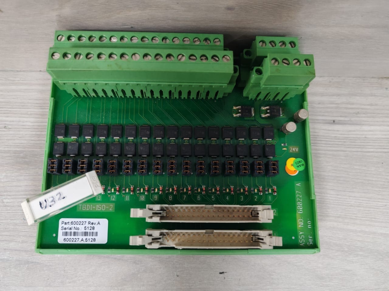 Phoenix Contact 600227 PHOENIX CONTACT TBDI-ISO-2 BOARD INTERFACE P/N: 600227 REV.A 2
