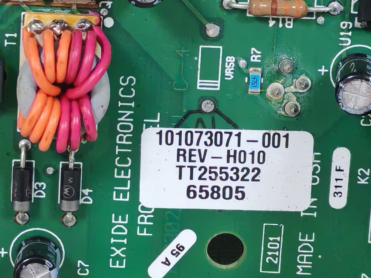 Exide Electronics H010 Exide Electronics 101073071-001 Rev-H010 Circuit Board 2