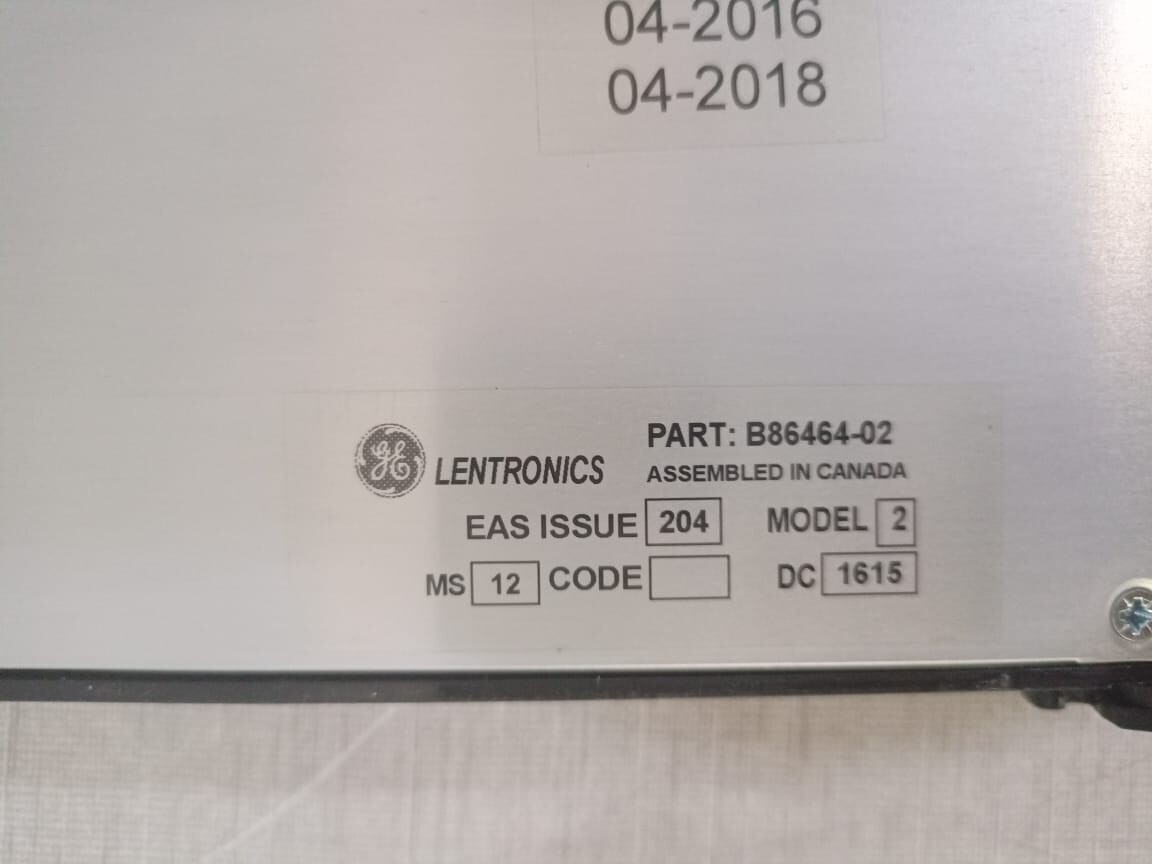 GE 087-86464-04 GE Lentronics B86464-02 DATA-NX64F Unit / 087-86464-04 5