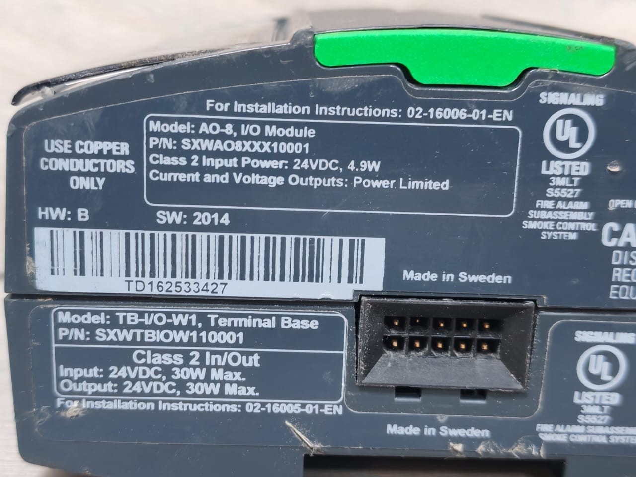 Schneider Electric SXWAO8XXX10001 Schneider Electric AO-8 SmartX Controller SXWAO8XXX10001 with TB-I/O-W1 Base 5