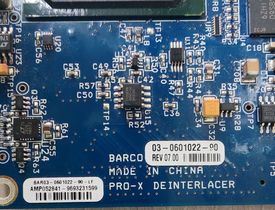BARCO BARCO-03 BARCO 03-0601022-90 / 02-0601022-90 / 04-0601022-90 PRO-X DEINTERLACER PCB 4
