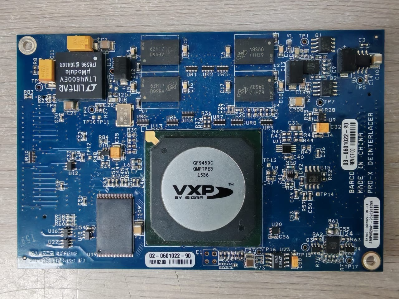 BARCO BARCO-03 BARCO 03-0601022-90 / 02-0601022-90 / 04-0601022-90 PRO-X DEINTERLACER PCB 7