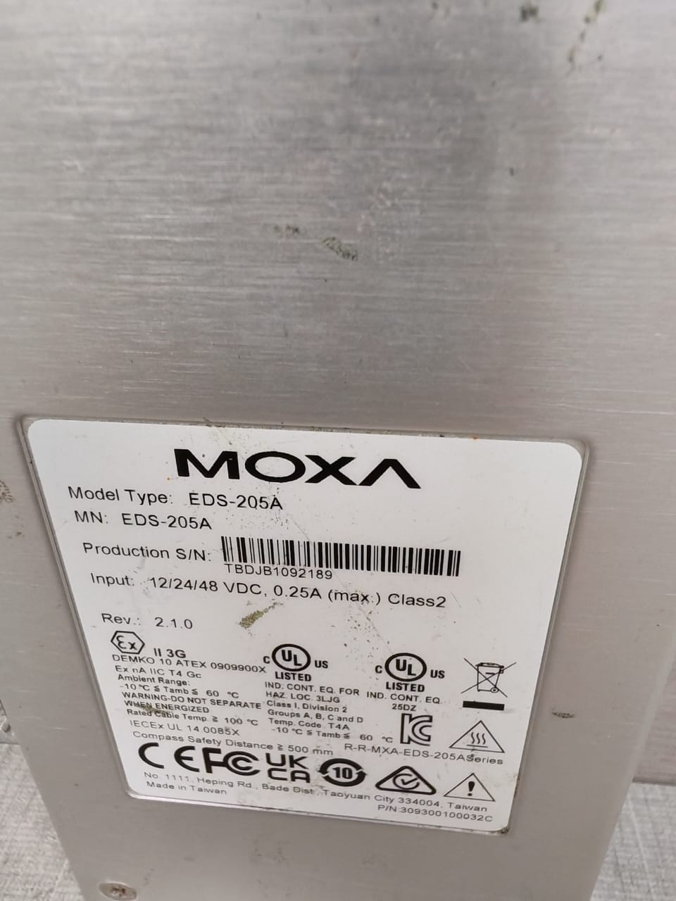 Moxa EDS-205A MOXA EDS-205A UNMANAGED ETHERNET SWITCH 4
