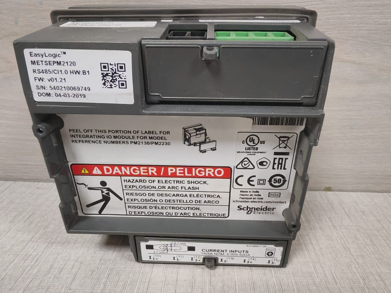 Schneider Electric PM2100 SCHNEIDER ELECTRIC EASYLOGIC PM2100 POWER METER METSEPM2120 FW V01.21 4