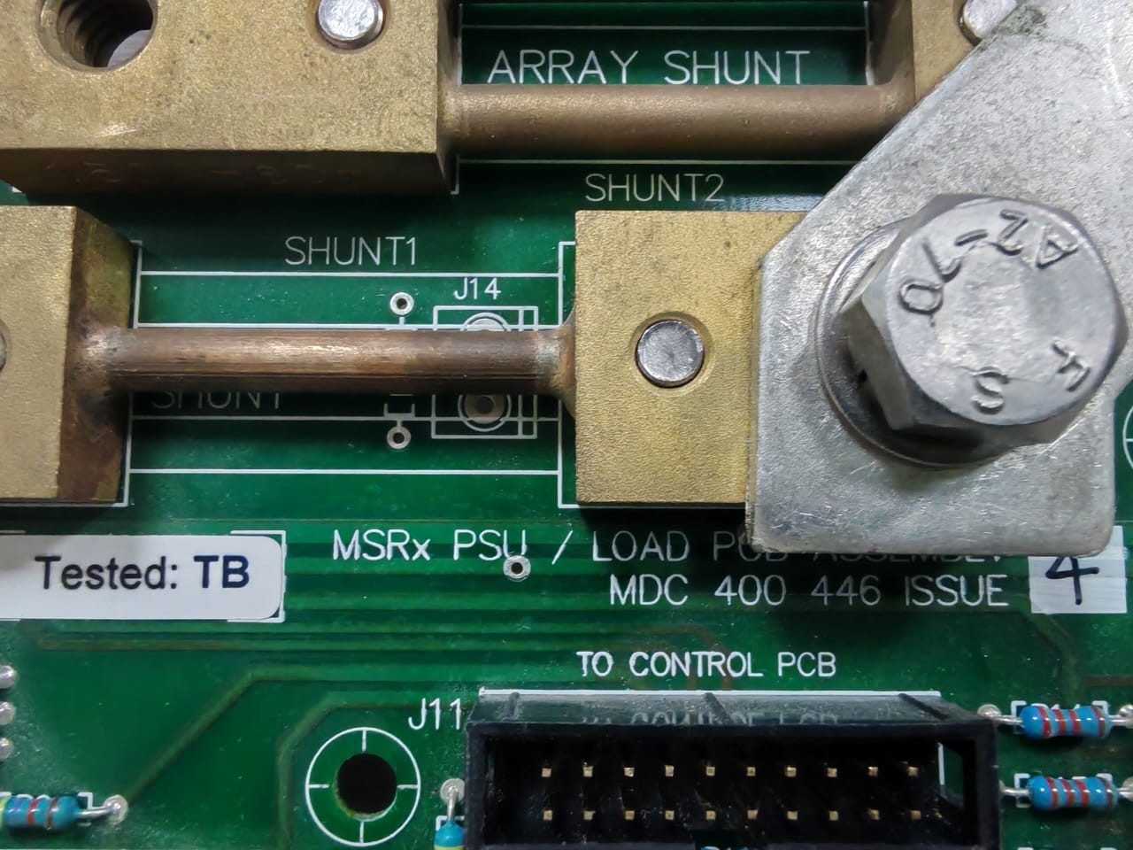 MSRx MDC-400-446 MSRx PSU / Load PCB Assembly MDC 400 446 Issue 4 3