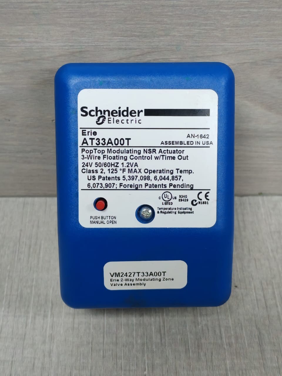 Schneider Electric VM2427T33A00T Schneider Electric VM2427T33A00T / AT33A00T PopTop Modulating Nsr Actuator 2