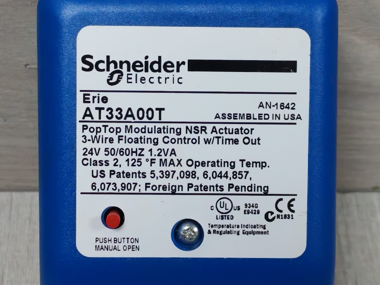 Schneider Electric VM2427T33A00T Schneider Electric VM2427T33A00T / AT33A00T PopTop Modulating Nsr Actuator 3
