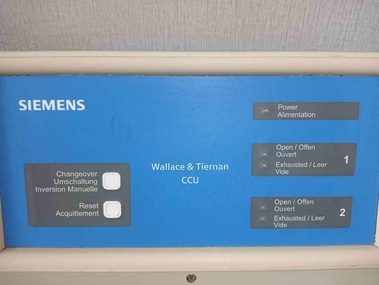 Siemens AAB2172 SIEMENS /WALLACE & TIERNAN CCU AAB2172 CHANGER 2