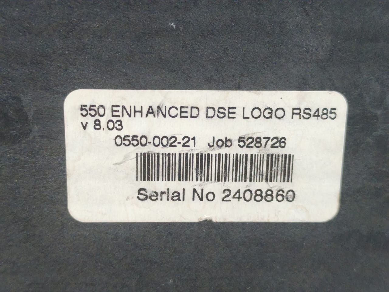 DSE RS485 Deep Sea Electronics Model 550 Enhanced DSE Logo RS485 V 8.03 8
