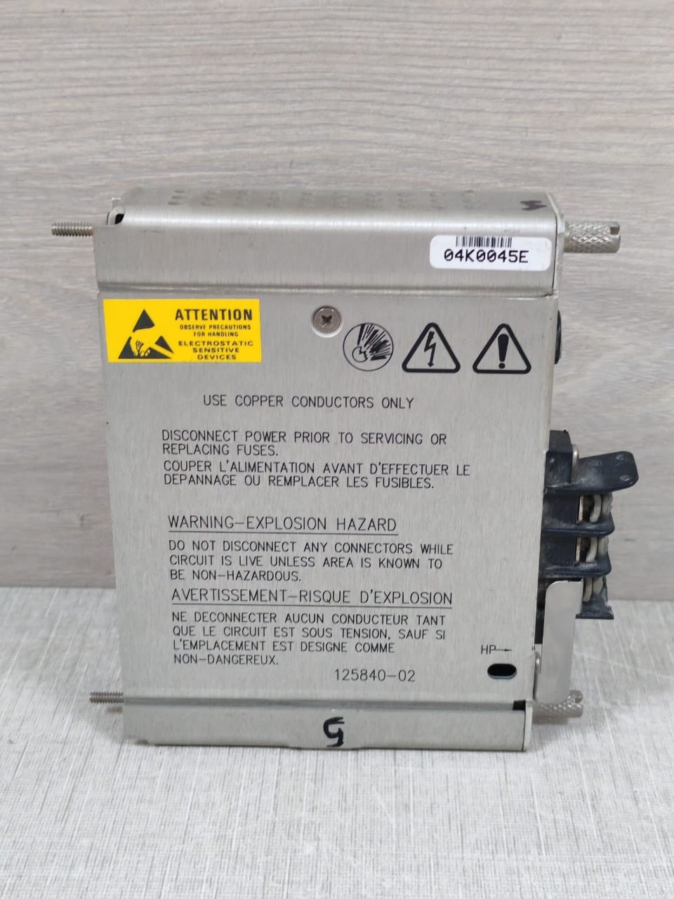 Bently Nevada 125840-02 BENTLY NEVADA 125840-02 POWER SUPPLY 250V 6