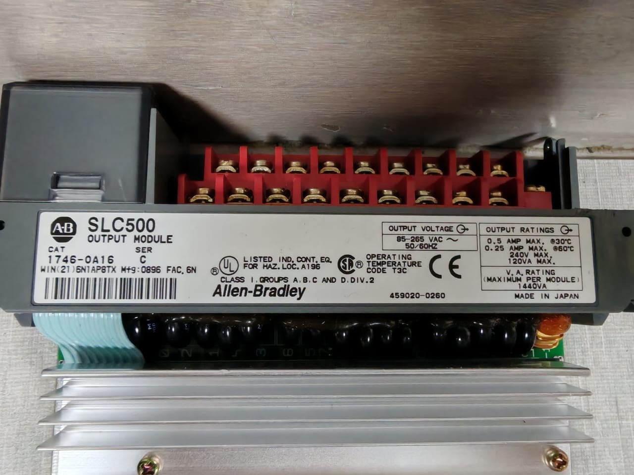 Rockwell Automation 1746-0A16 ALLEN BRADLEY SLC 500 ANALOG OUTPUT MODULE 1746-0A16 SER C 7