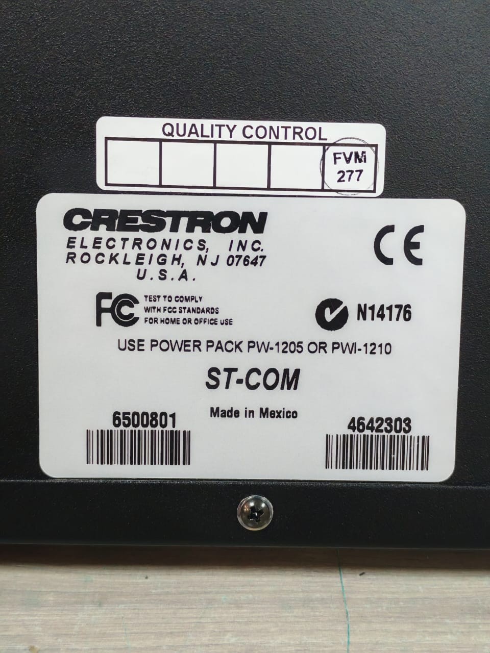 Crestron RS-232 Crestron RS-232/422 ST-COM KIT WITH AC ADAPTER POWERPACK 12VDC 1.5A 7