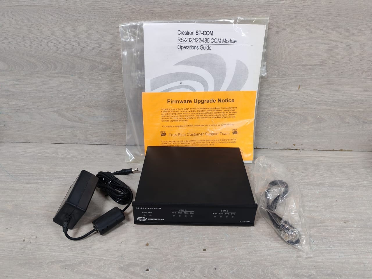 Crestron RS-232/422 ST-COM KIT WITH AC ADAPTER POWERPACK 12VDC 1.5A
