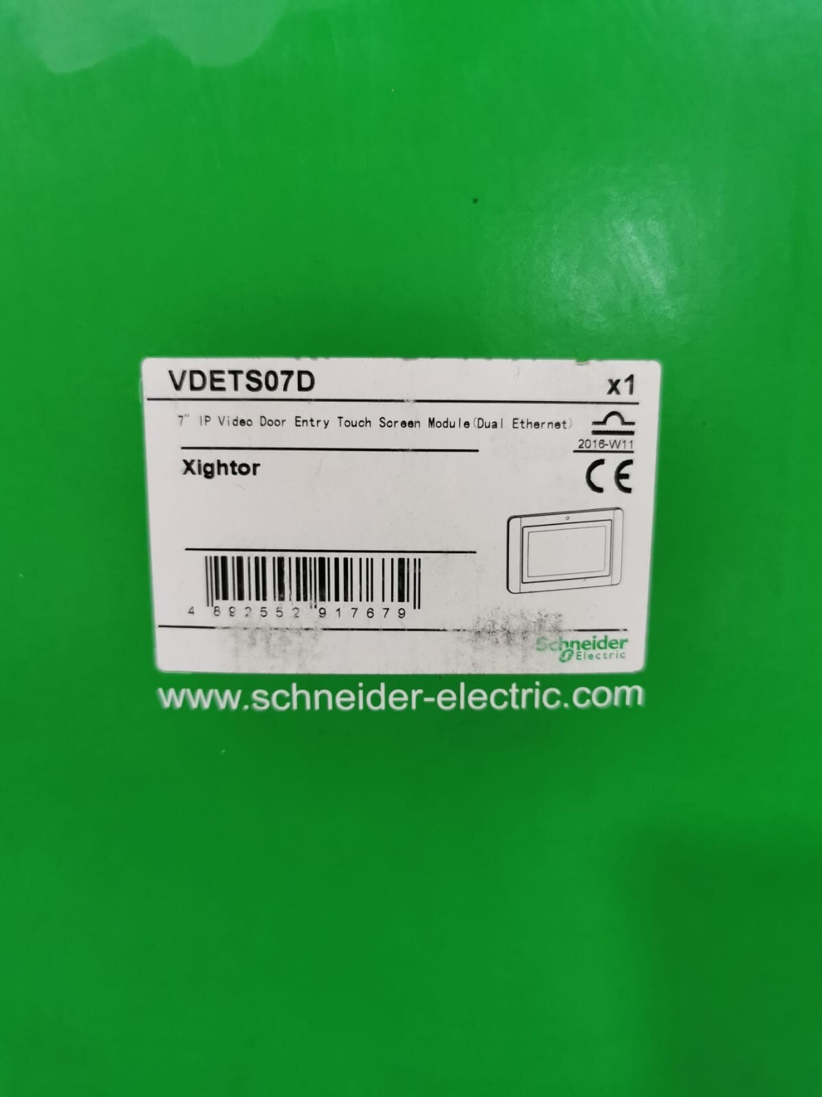 Schneider Xightor VDETS07D Touch Screen 7' IP Video Door Entrance Touch Screen