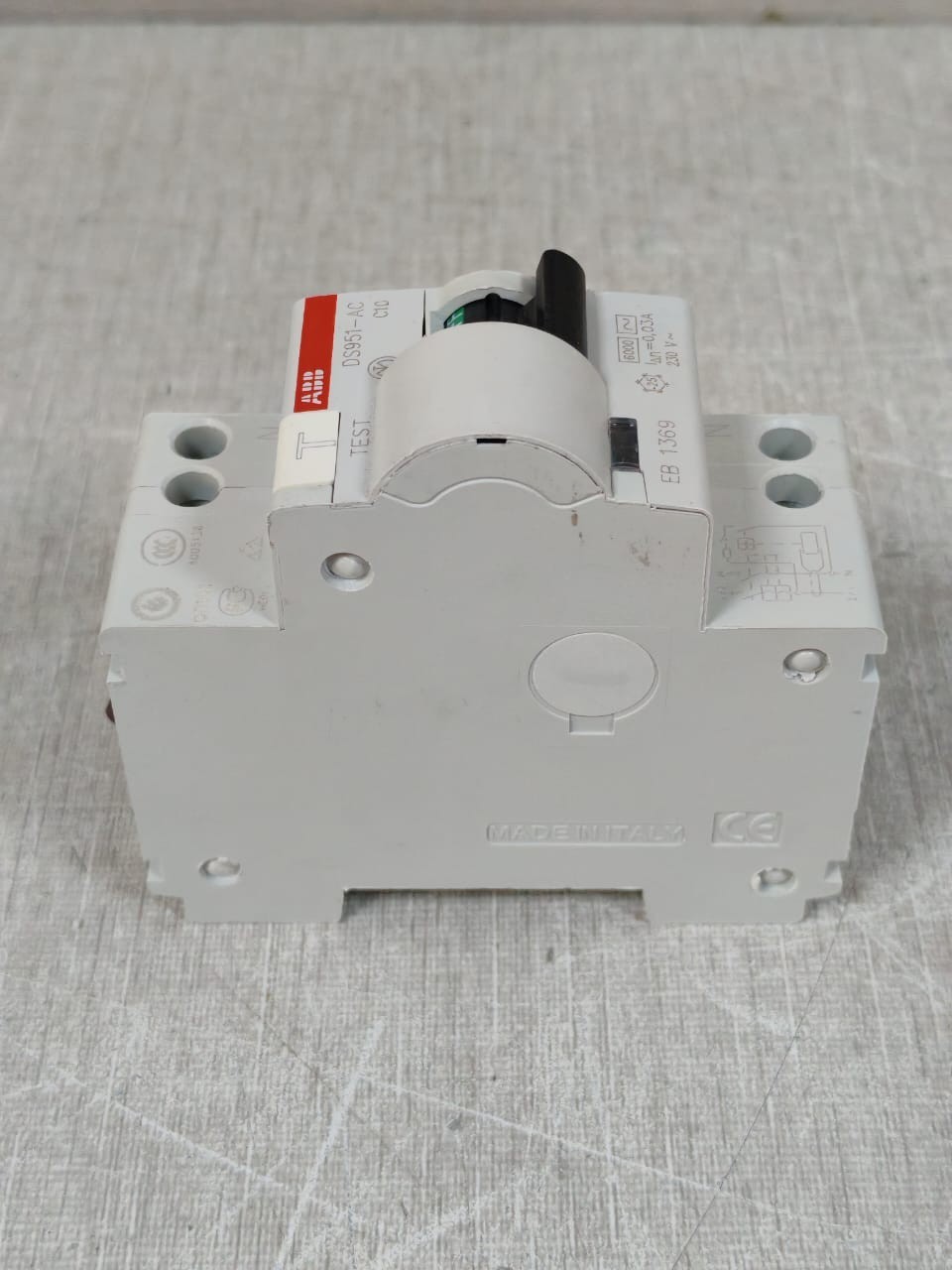 ABB EB-1369 SET 2 PIECES ABB DS951-AC C10 EB 1369 CIRCUIT BREAKER TEST BUTTON 230V 7