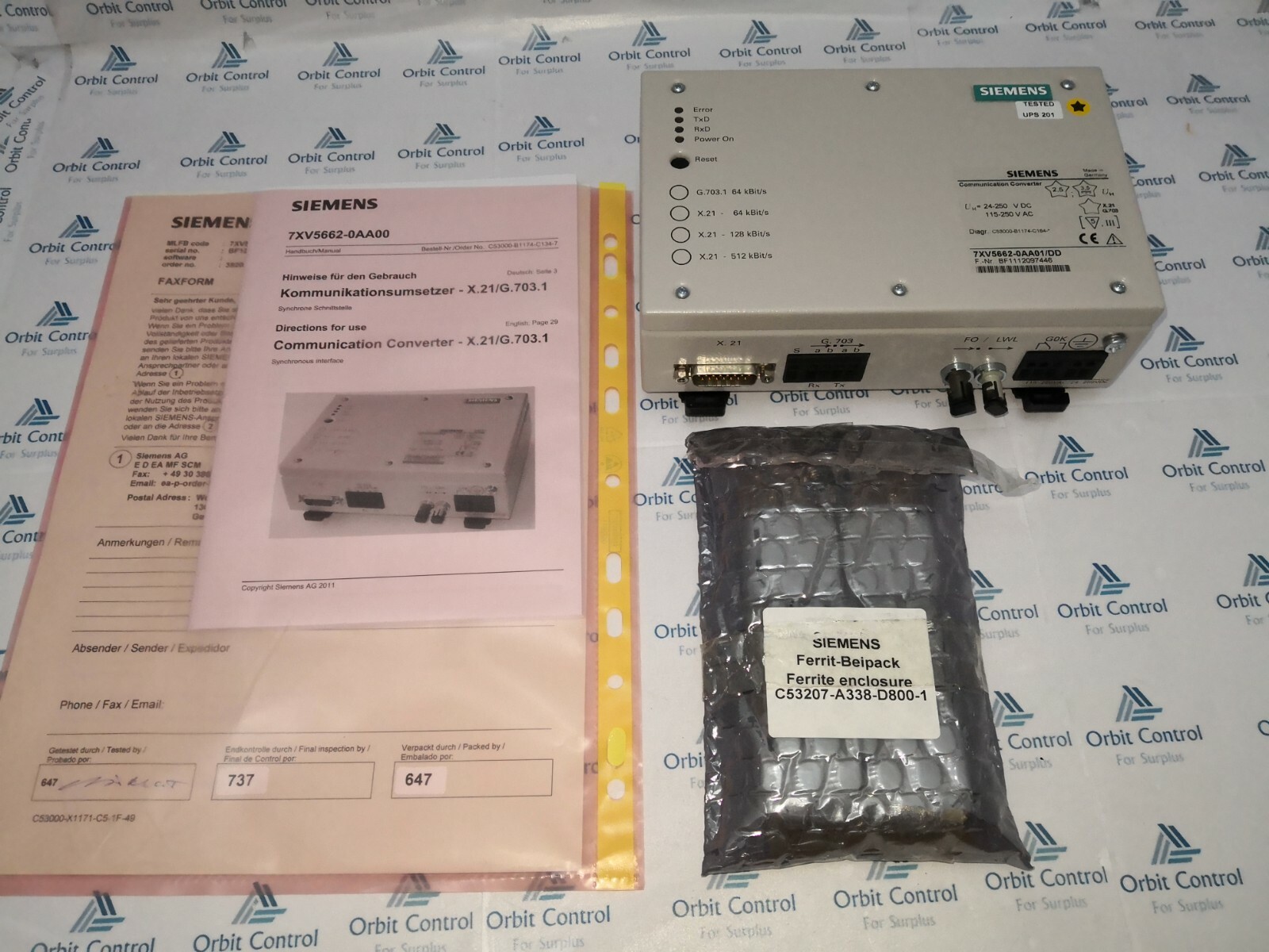 Siemens 7XV5662-0AA01/DD Siemens 7XV5662-0AA01/DD Communication Converter Without Original Packaging 2