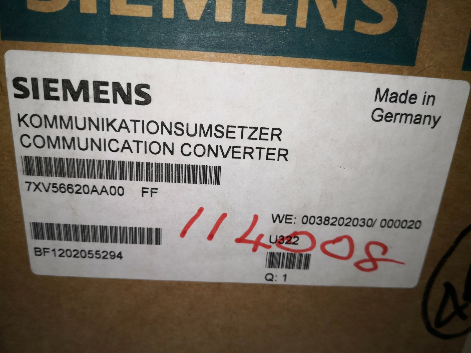 Siemens 7XV5662-0AA01/DD Siemens 7XV5662-0AA01/DD Communication Converter Without Original Packaging 7