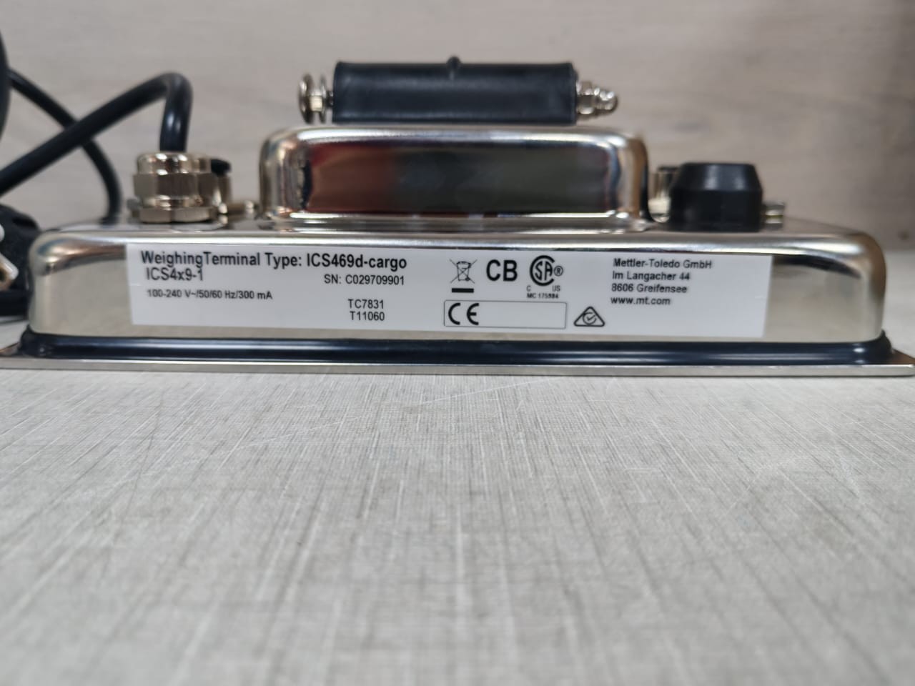 METTLER TOLEDO ICS249D-CARGO METTLER TOLEDO ICS469 WEIGHING TERMINAL TYPE: ICS249d-CARGO ICS4x9-1 10