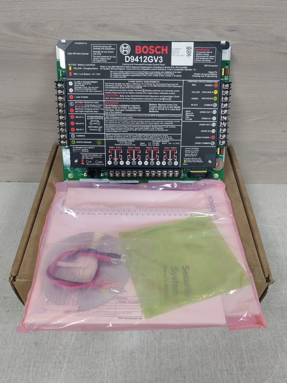 BOSCH D9412GV3 V8.14 / F01U138769_03 COMMERCIAL PROTECTED-PREMISES CONTROL PANEL