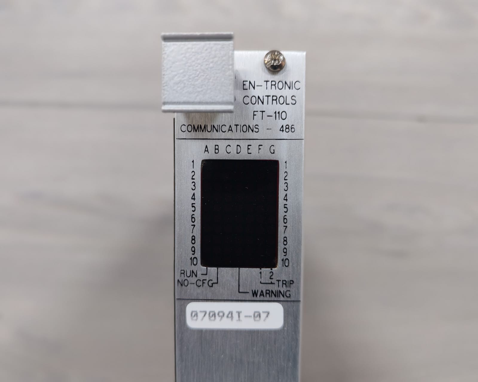 EN-TRONIC CONTROLS ZE544-110A-910/3 EN-TRONIC CONTROLS FT-110 ZE544-110A-910/3 Communications-486 3