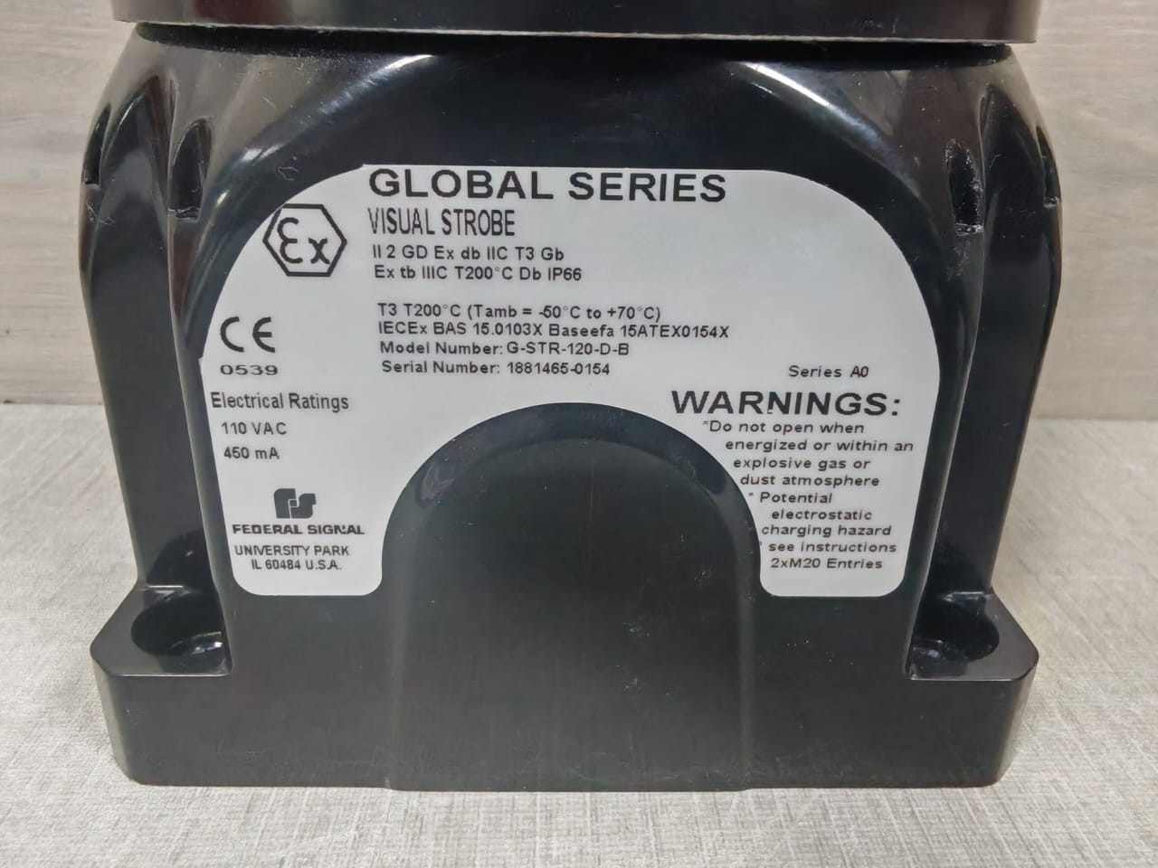 Federal Signal G-STR-120-D-B FEDERAL SIGNAL G-STR-120-D-B VISUAL STROBE 120V BLUE 7