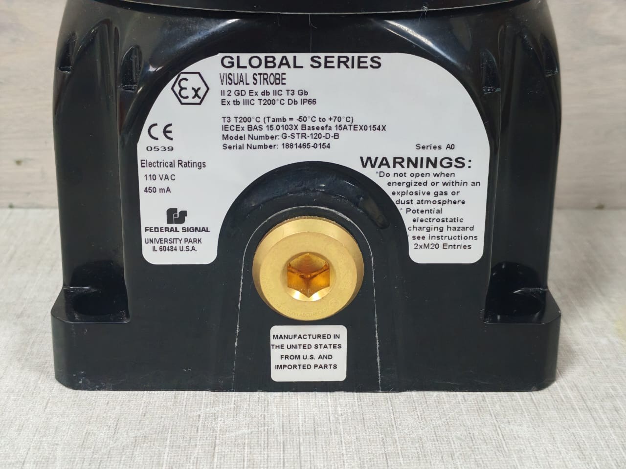 Federal Signal G-STR-120-D-B FEDERAL SIGNAL G-STR-120-D-B VISUAL STROBE 120V BLUE 8